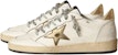 (W) Golden Goose Ball Star 'Distressed White' Putih Kusam GWF00117.F000783.80608