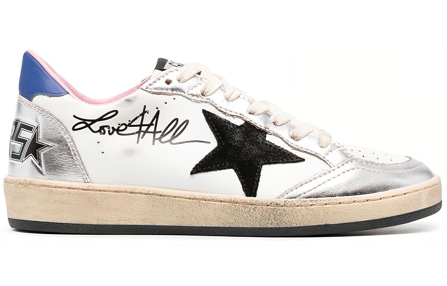 Order (Women) Golden Goose Ball Star 'Distressed White Black Blue' GWF00117.F000267.80267