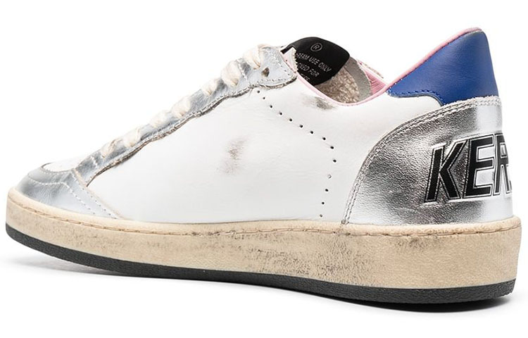 Shop (Women) Golden Goose Ball Star 'Distressed White Black Blue' GWF00117.F000267.80267