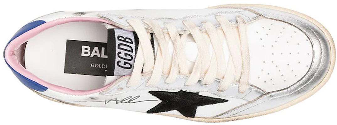 (Women) Golden Goose Ball Star 'Distressed White Black Blue' GWF00117.F000267.80267 Purchase (Women) Golden Goose Ball Star 'Distressed White Black Blue' GWF00117.F000267.80267