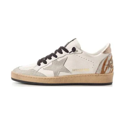 (W) Golden Goose Ball Star 'Distressed White Grey'