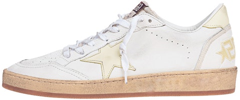 (Women) Golden Goose Ball Star 'Distressed White Yellow' GWF00117.F004151.11388 (Women) Golden Goose Ball Star 'Distressed White Yellow' GWF00117.F004151.11388