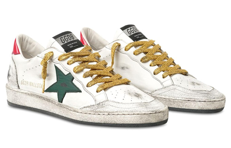 (W) Golden Goose Ball Star 'Distressed White Yellow' 圖 3