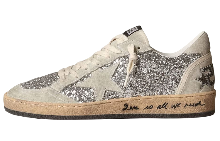 (Women) Golden Goose Ball Star 'Grey Sequin' GWF00117.F003992.70136