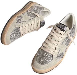 金鵝牌 Ball Star 絨面 亮片 時尚板鞋 女款 灰色 Lookbook 金鵝牌 Ball Star 絨面 亮片 時尚板鞋 女款 灰色