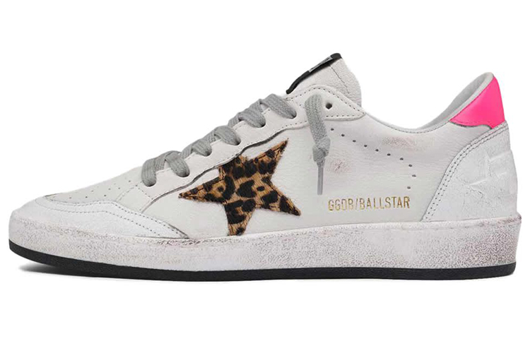 Buy (W) Golden Goose Ball Star 'Bintang Leopard Putih Ekor Pink' G36WS592.A34