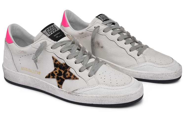 Order (W) Golden Goose Ball Star 'Bintang Leopard Putih Ekor Pink' G36WS592.A34