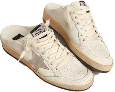 Golden Goose 球星 皮革 休閒 包頭拖鞋 女款 淺灰色 Lookbook Golden Goose 球星 皮革 休閒 包頭拖鞋 女款 淺灰色