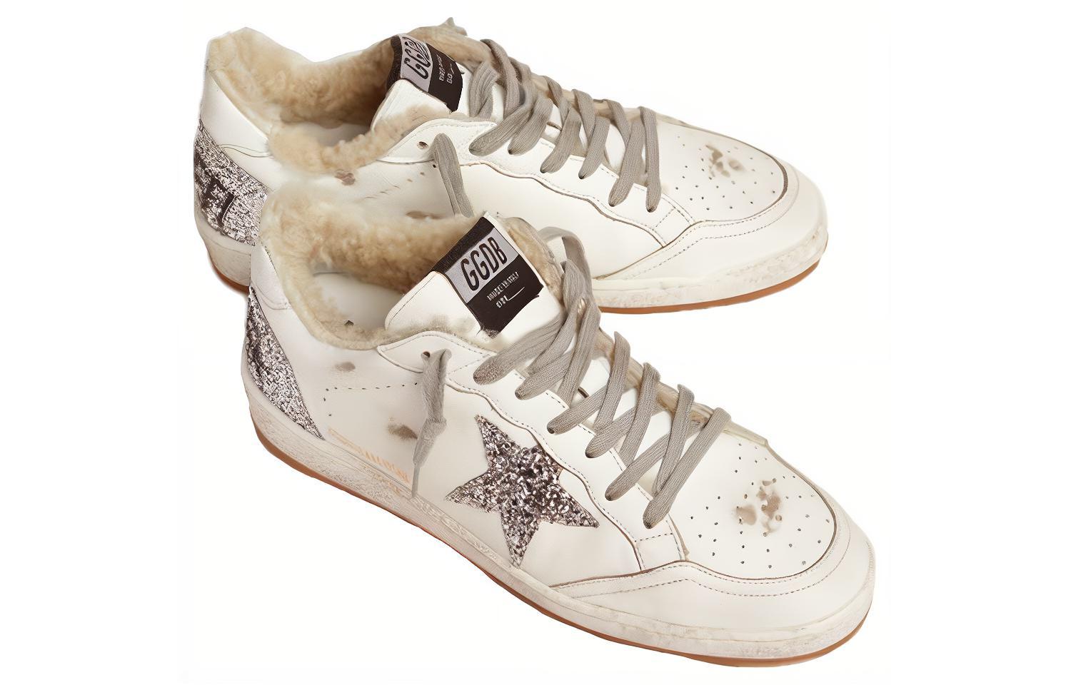 Lookbook (W) Golden Goose Ball Star '银白色' 运动鞋 GWF00117.F000967.80185