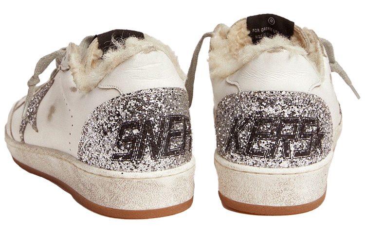 Shop (W) Golden Goose Ball Star '银白色' 运动鞋 GWF00117.F000967.80185