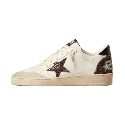 (W) Golden Goose Ball Star 'White Brown Distressed'