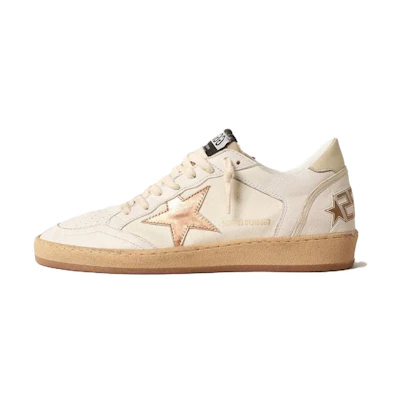 (W) Golden Goose Ball Star 'White Brown Distressed'