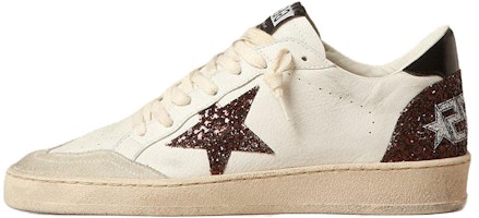 (Women) Golden Goose Ball Star 'White Brown Distressed' GWF00117.F004051.11371 (Women) Golden Goose Ball Star 'White Brown Distressed' GWF00117.F004051.11371