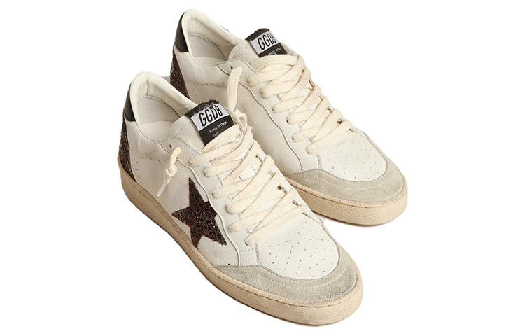 Lookbook (W) Golden Goose Ball Star 'Putih Coklat Distressed' GWF00117.F004051.11371