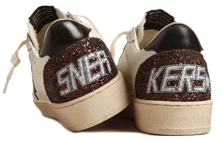 Shop (W) Golden Goose Ball Star 'Putih Coklat Distressed' GWF00117.F004051.11371