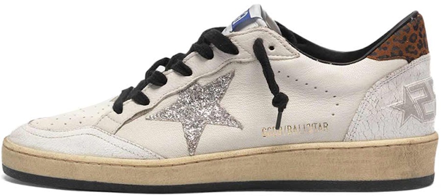 (Women) Golden Goose Ball Star 'White Leopard Distressed Sparkle Star' G35WS592.V3 Buy (Women) Golden Goose Ball Star 'White Leopard Distressed Sparkle Star' G35WS592.V3