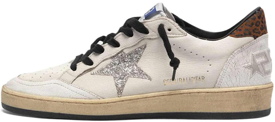 (Women) Golden Goose Ball Star 'White Leopard Distressed Sparkle Star' G35WS592.V3 Buy (Women) Golden Goose Ball Star 'White Leopard Distressed Sparkle Star' G35WS592.V3