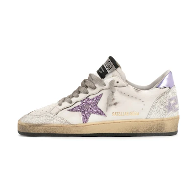 (W) Golden Goose Ball Star 'White Purple'