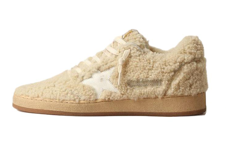 (Women) Golden Goose Ball Star Beige Low-Top Sneakers Comfortable Casual Style GWF00117.F004011.15292