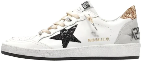 (Women) Golden Goose Ball Star Low-Top Sneakers White/Black Calf Leather. GWF00117.F006118.10750 (Women) Golden Goose Ball Star Low-Top Sneakers White/Black Calf Leather. GWF00117.F006118.10750