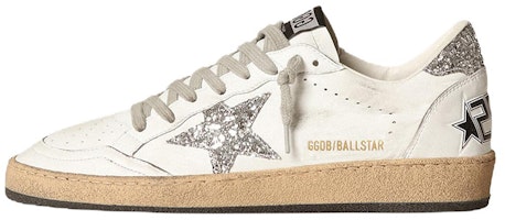 (Women) Golden Goose Ball Star White Silver Glitter GWF00117.F003773.11325 (Women) Golden Goose Ball Star White Silver Glitter GWF00117.F003773.11325