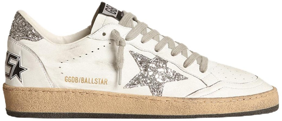 (W) Golden Goose Ball Star Putih Perak Berkilau GWF00117.F003773.11325 Order (W) Golden Goose Ball Star Putih Perak Berkilau GWF00117.F003773.11325