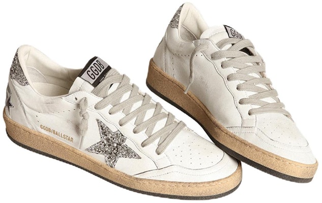 (W) Golden Goose Ball Star Putih Perak Berkilau GWF00117.F003773.11325 Lookbook (W) Golden Goose Ball Star Putih Perak Berkilau GWF00117.F003773.11325