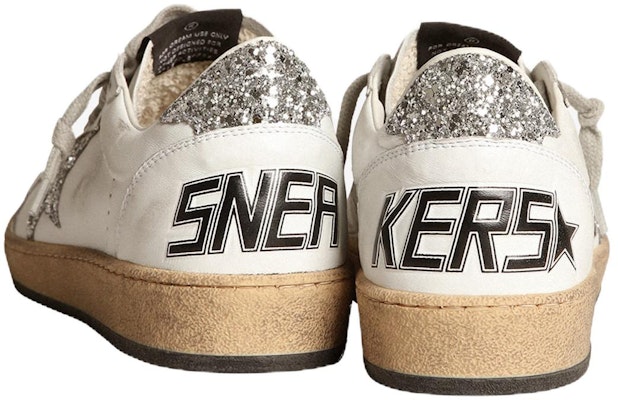 (W) Golden Goose Ball Star Putih Perak Berkilau GWF00117.F003773.11325 Shop (W) Golden Goose Ball Star Putih Perak Berkilau GWF00117.F003773.11325