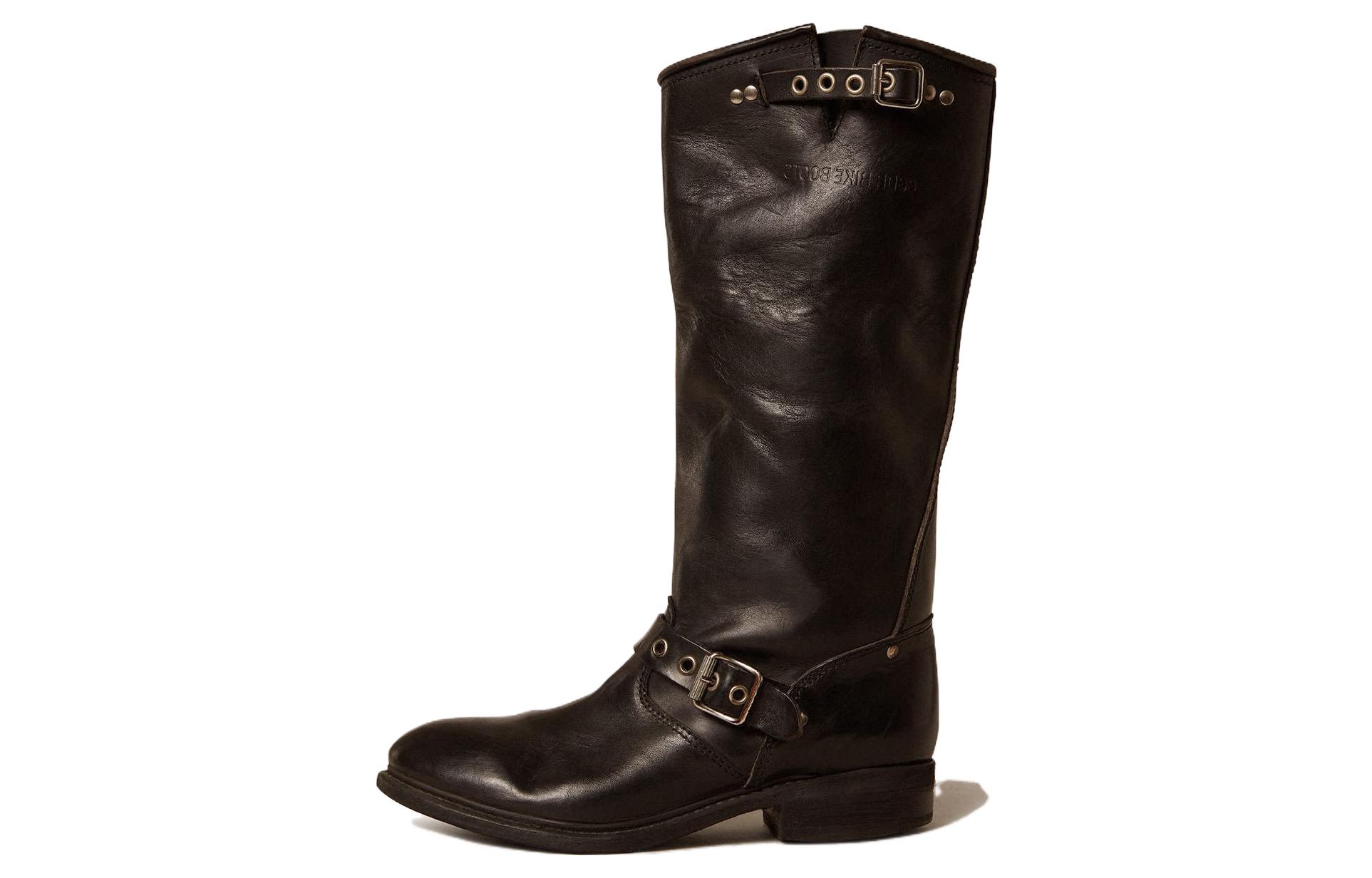 (Women) Golden Goose Biker High 'Black Metal Buckle' GWF00614.F005057.90100