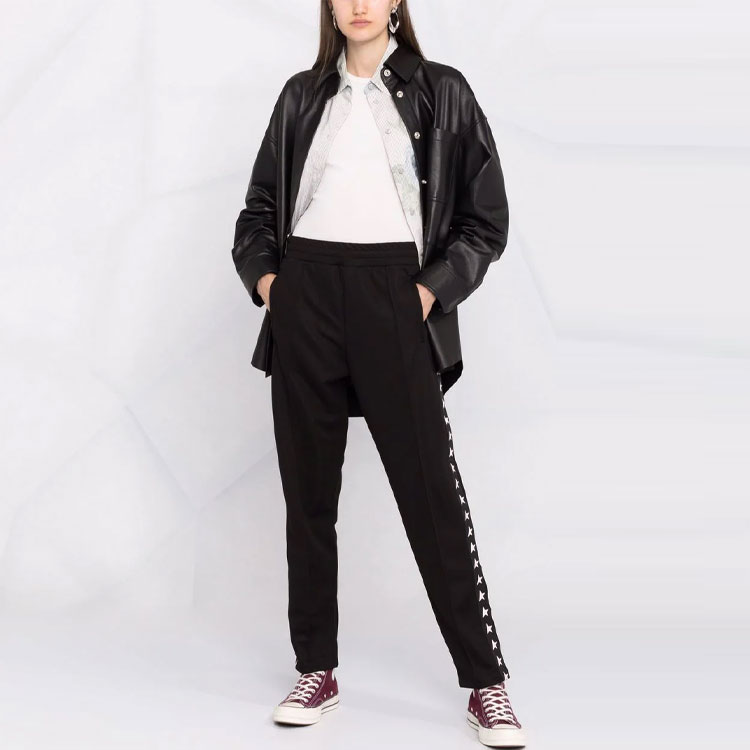 Lookbook (Women) Golden Goose Black Star Print Casual Sweatpants. GWP00877P00052180203