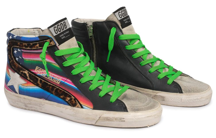 (W) Golden Goose Canvas 'Black Green' 圖 3