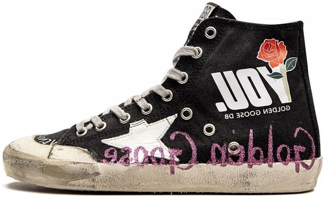 Golden Goose 帆布 時尚潮流 防滑 高筒 板鞋 女款 黑色 Buy Golden Goose 帆布 時尚潮流 防滑 高筒 板鞋 女款 黑色