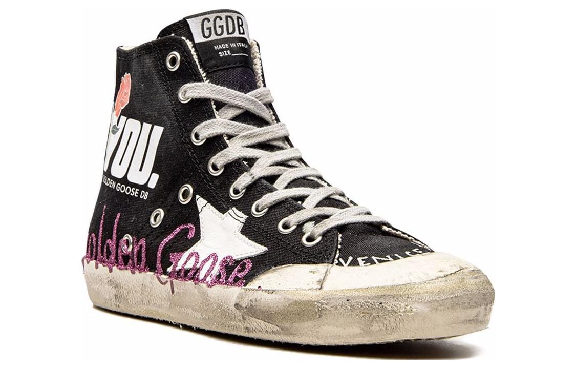 (W) Golden Goose Canvas High-Top 'Fashion Black' 圖 2