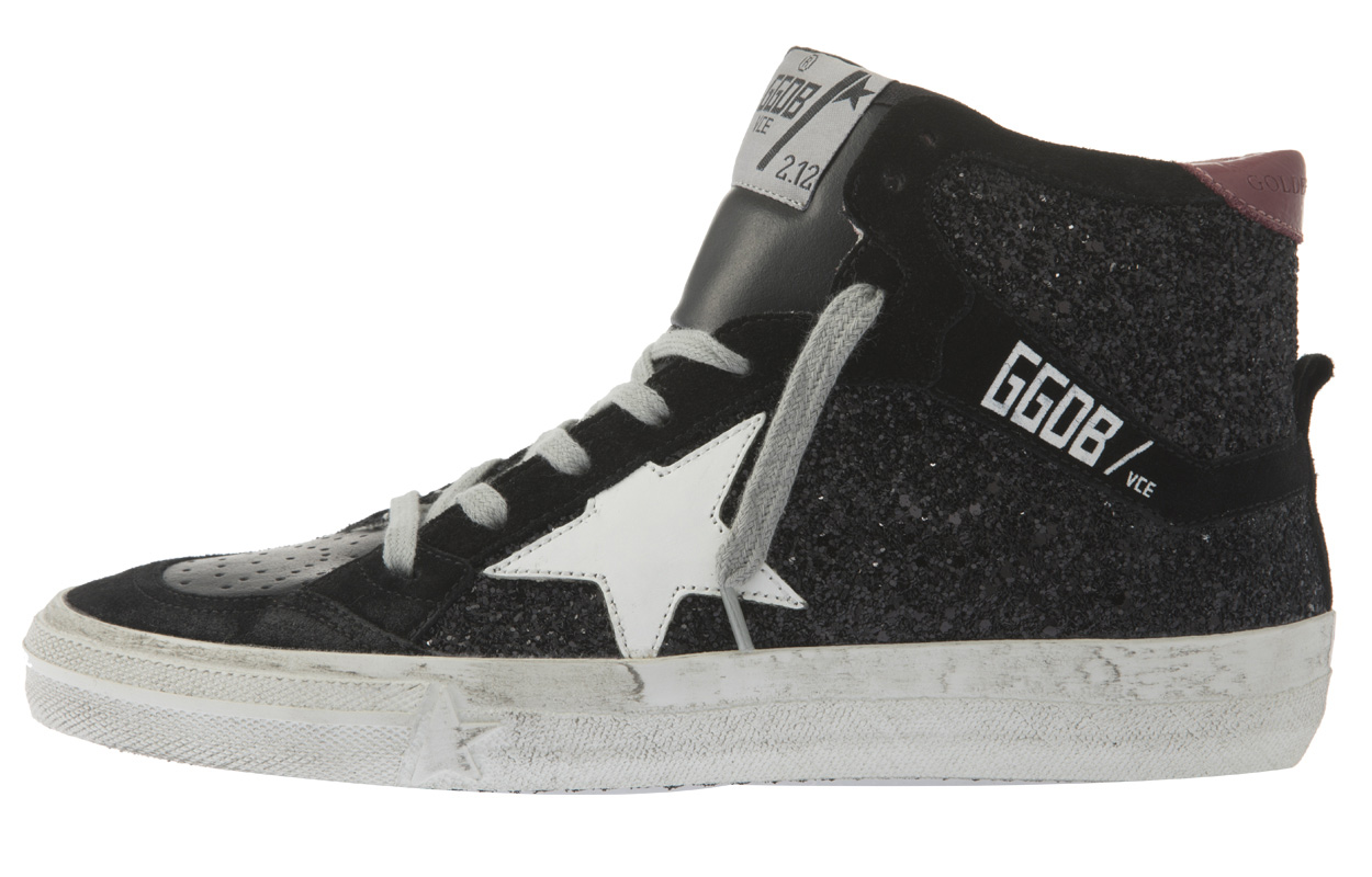 (Women) Golden Goose Deluxe Brand High-Top Sneaker 'Black Sequins' G32WS599.L7