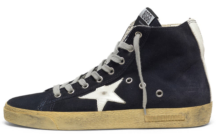 Buy (W) 金鹅Francy“黑色做旧配白色星星” GCOWS591.N2