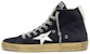 (W) Golden Goose Francy 'Hitam Usang dengan Bintang Putih' GCOWS591.N2