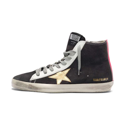 (W) Golden Goose Francy 'Black Pink Tail with Gold Star'