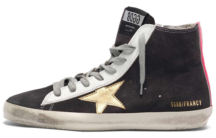 (Women) Golden Goose Francy 'Black Pink Tail with Gold Star' G35WS591.C32