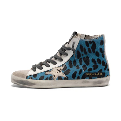 (W) Golden Goose Francy 'Blue Leopard'