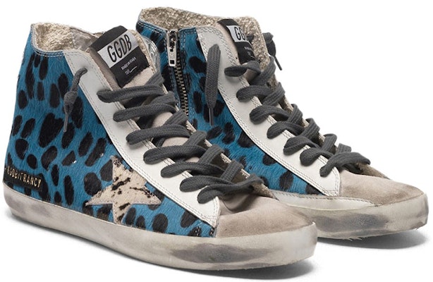 (W) 골든구스 프랜시 '블루 레오파드' G35WS591.C28 Order (W) 골든구스 프랜시 '블루 레오파드' G35WS591.C28