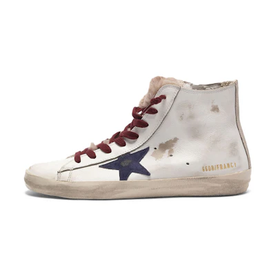 (W) Golden Goose Francy 'Blue Star White Leather'