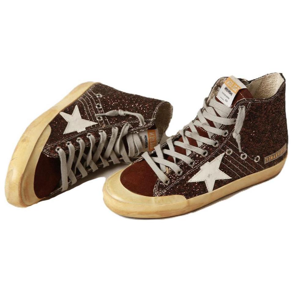 Shop (W) Golden Goose Francy ''Braun Distressed'' Sneaker GWF00114.F004048.55520