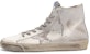 (W) Golden Goose Francy 'Kulit Putih Pudar dan Bintang Suede' GCOWS591.G3