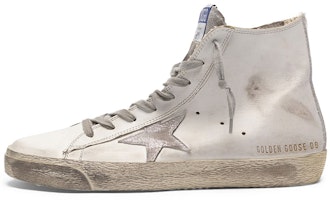 (Women) Golden Goose Francy 'Distressed White Leather and Suede Star' GCOWS591.G3 (Women) Golden Goose Francy 'Distressed White Leather and Suede Star' GCOWS591.G3