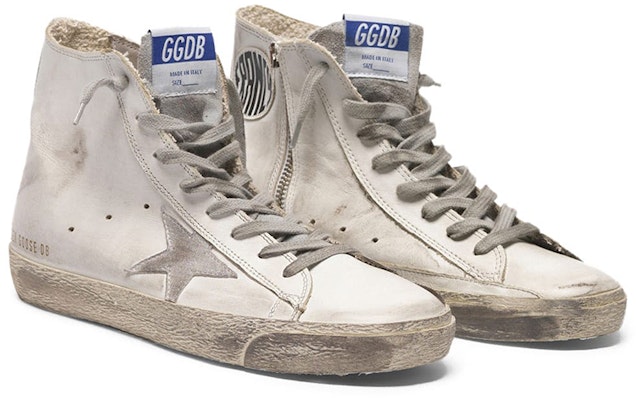 (Women) Golden Goose Francy 'Distressed White Leather and Suede Star' GCOWS591.G3 Order (Women) Golden Goose Francy 'Distressed White Leather and Suede Star' GCOWS591.G3