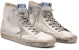 (W) Golden Goose Francy 'Kulit Putih Pudar dan Bintang Suede' GCOWS591.G3