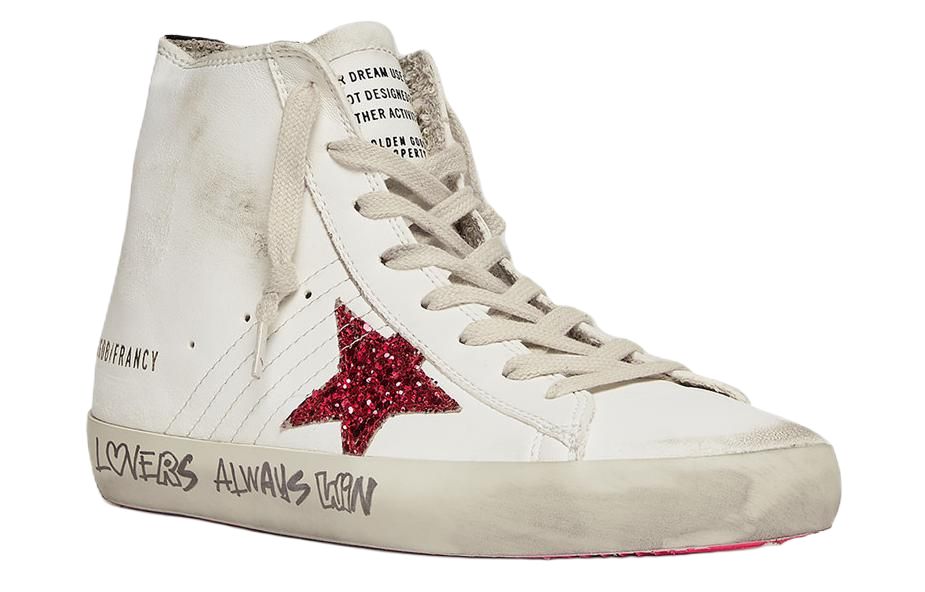 Order (W) Golden Goose Francy ''Used Look Weiß mit Reißverschluss'' GWF00113.F004706.11540