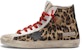(W) Golden Goose Francy 'Corak Harimau Rambut Pony dengan Perincian Hitam' G36WS591.C44