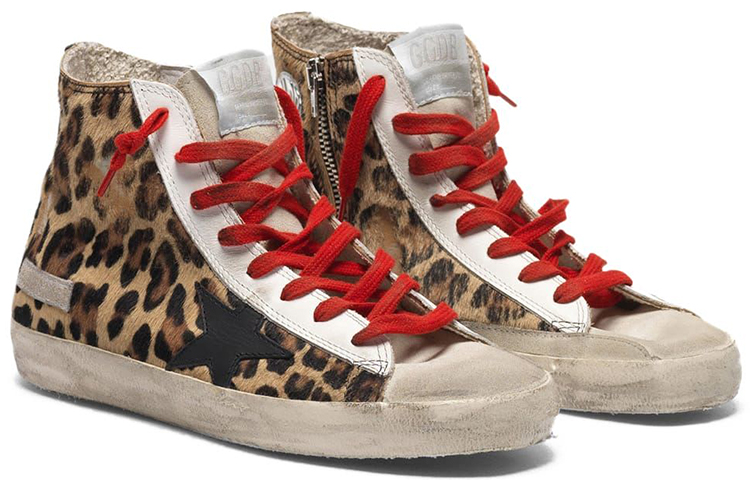 Order (W) Golden Goose Francy ''Leopard Print Pony Hair mit schwarzen Details'' G36WS591.C44