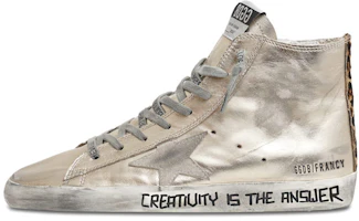 (Women) Golden Goose Francy 'Light Gold Letter High-Top' GWF00113.F001085.65131 (Women) Golden Goose Francy 'Light Gold Letter High-Top' GWF00113.F001085.65131